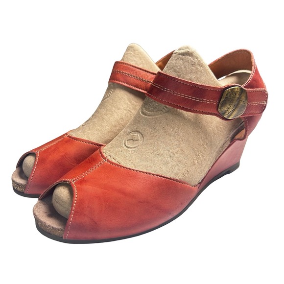 Taos Penelopeep Wedge Sandals Comfort Shoes Boho Lagenlook Minimalist Travel